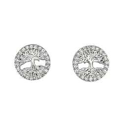 Aros Arbol De La Vida Circon Mini Plata Fina 925
