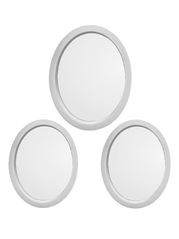 Espejo en Set de 3 ovalados Blanco