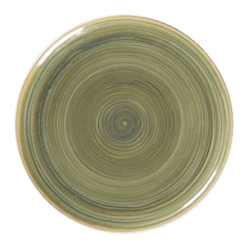 SET DE 6 PLATO REDONDO PORCELANA EMERALD 24CM SPOT RAK Verde