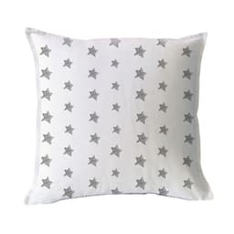 FUNDA COJIN ALGODON ESTRELLITAS GRIS 45X45 Diseno 1