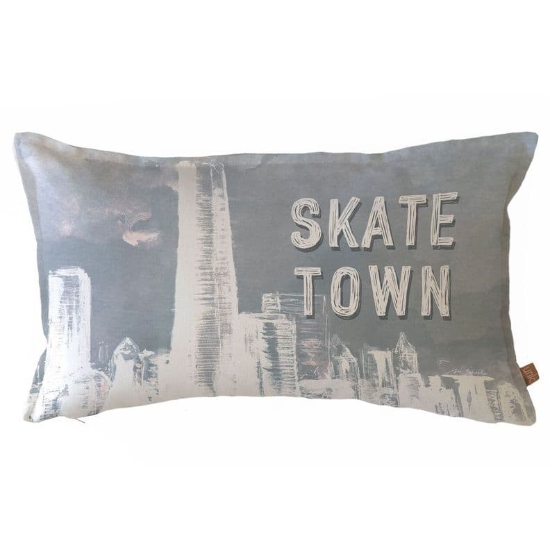 FUNDA COJIN ALGODON SKATE TOWN 50X30 Diseno 1