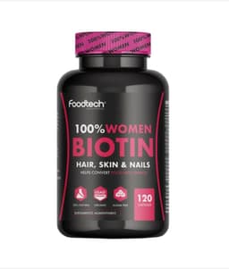 100 Women Biotin 120 caps Foodtech Negro