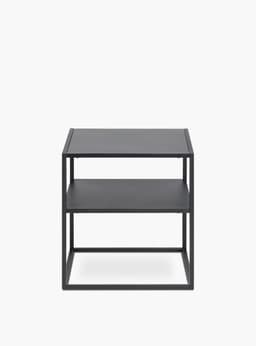 Mesa Lateral Newton con repisa Negro