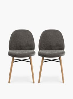 Pack 2 Silla Tapiz Remy Gris Oscuro