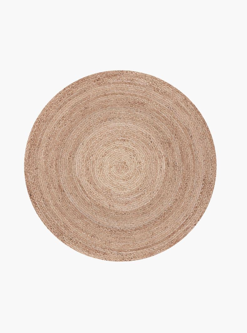 Alfombra Redonda Yute Gobi 120 Natural Cafe 120D