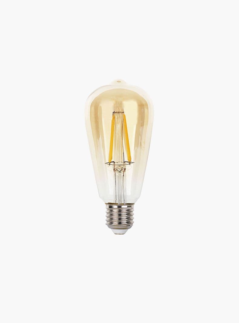Ampolleta Led ST64 Vintage Luz Calida 6W Vidrio Transparente