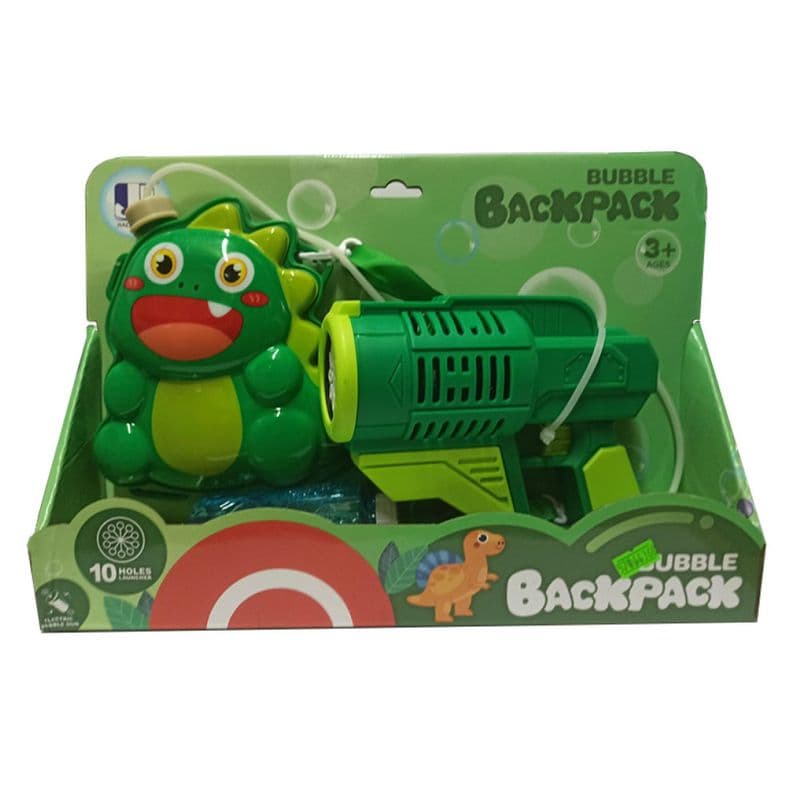 Juguete Lanza Agua Con Mochila Dinosaurio Verde Infantil