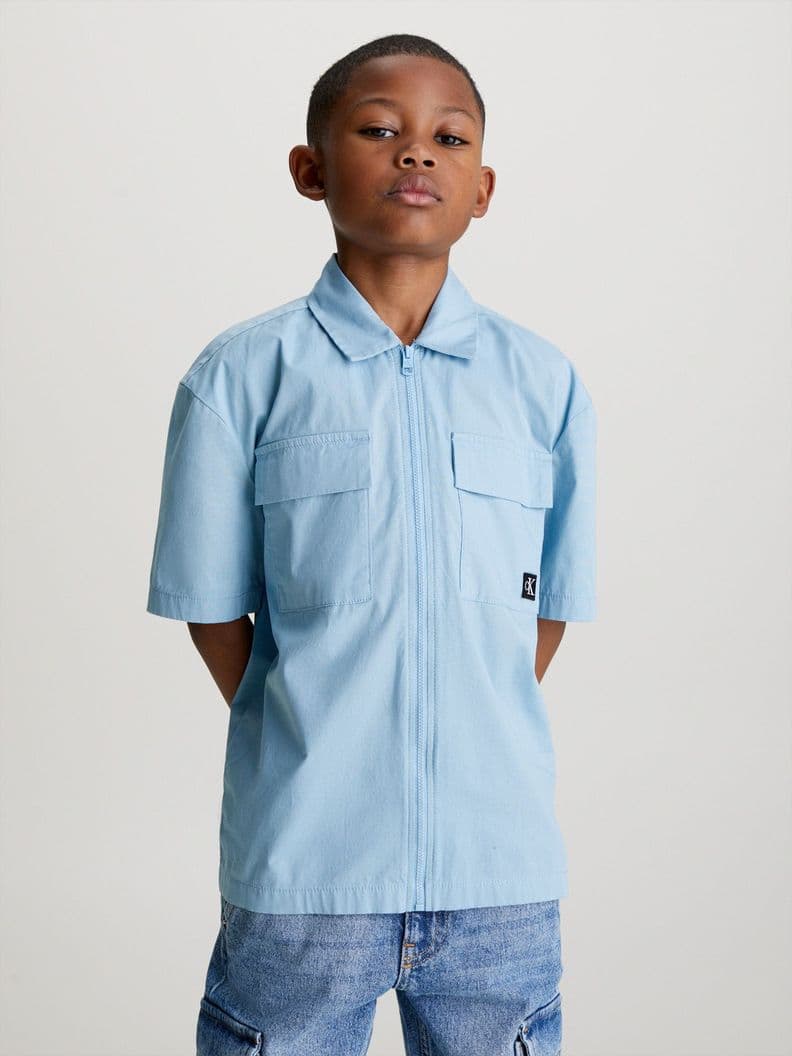 Camisa Nino Popeline Celeste Calvin Klein 4