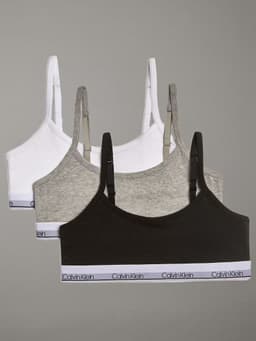 Pack 3 Cropped Bralettes Nina Multicolor Calvin Klein S