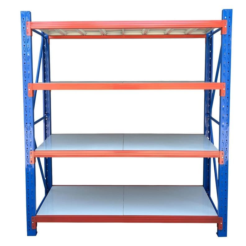 Estante Mini Rack 200x60x200 cm 1200 kg Azul Naranjo Gris