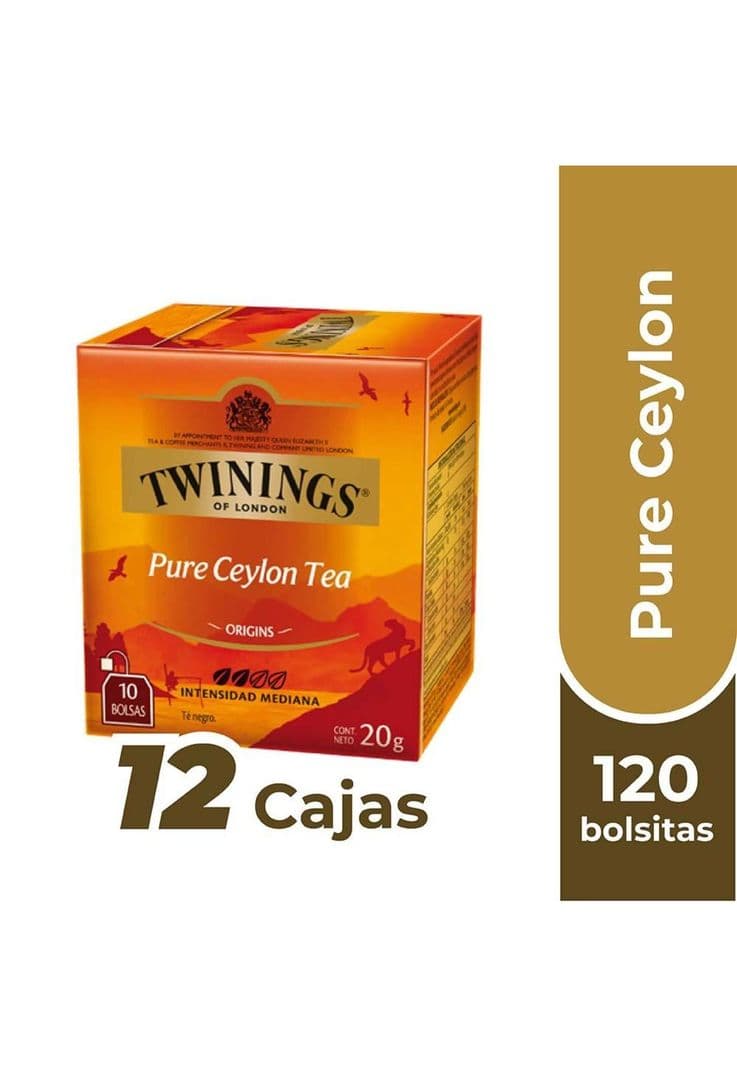 Twinings Te Pure Ceylon x120 Bolsitas