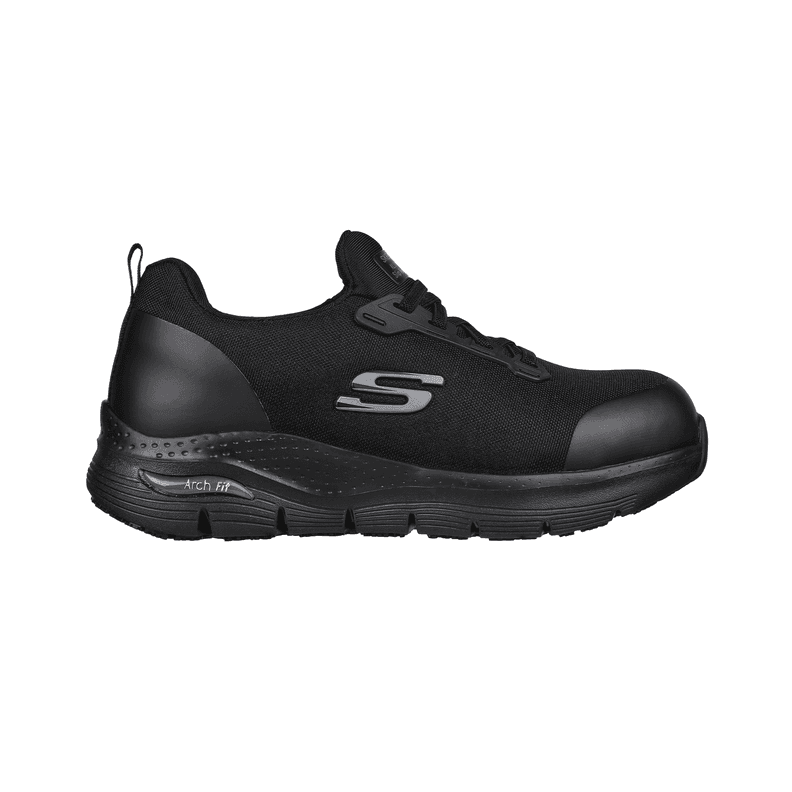 Skechers Zapatilla Mujer Seguridad Evzan Black Negro 35