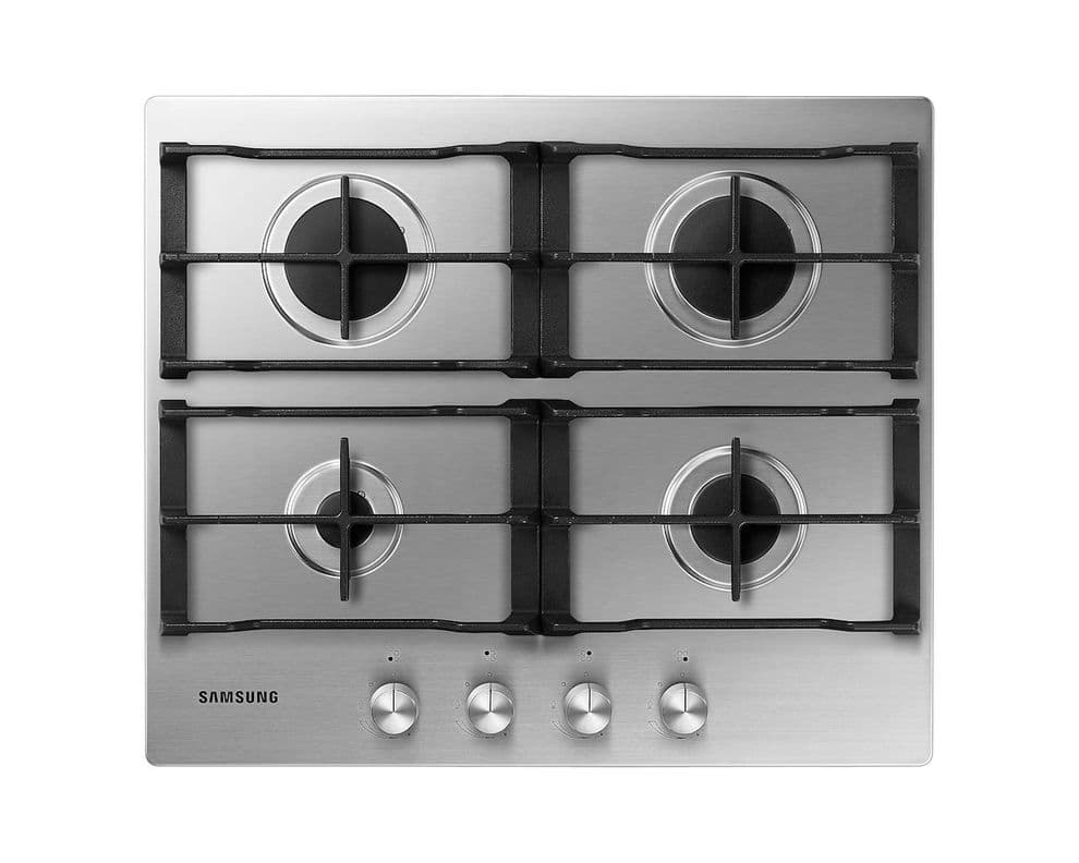 Encimera a Gas Samsung 4 quemadores Silver Negro
