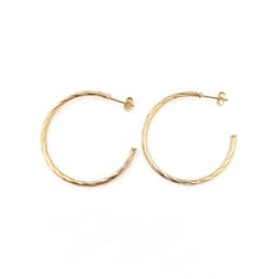 Aros Argollas Torcidas 40mm Enchapado Oro 18K Dorado