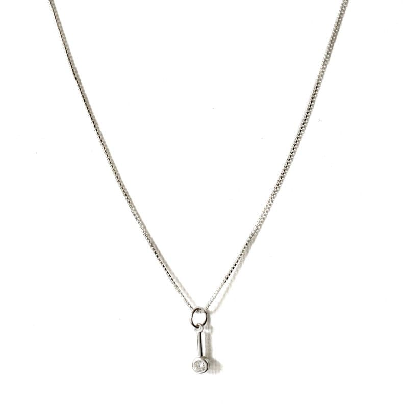 Collar Punto De Luz Palito Plata Fina 925