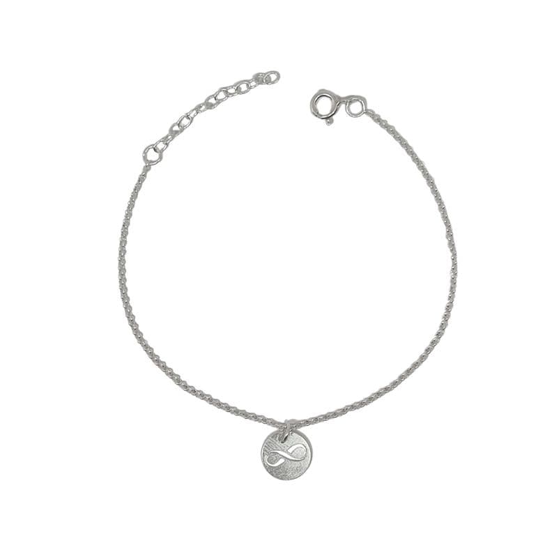Pulsera Moneda Infinito Plata Fina 925