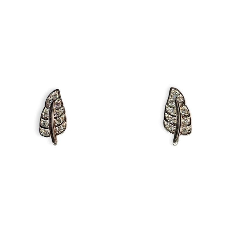 Aros Hoja Mini Circones Plata Fina 925 Bano Rodio