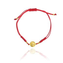 Pulsera Medalla Nuestra Senora De Fatima Enchapado Oro 18K Cordon Rojo