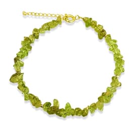 Pulsera Peridot Chip Enchapado Oro 18K