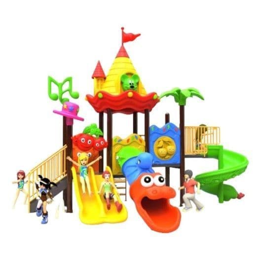 Estacion de Juegos Castillo Mouse Tres Toboganes Espiral Doble y Tubular