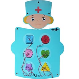 Juego Pared Madera Diseno Enfermera Celeste