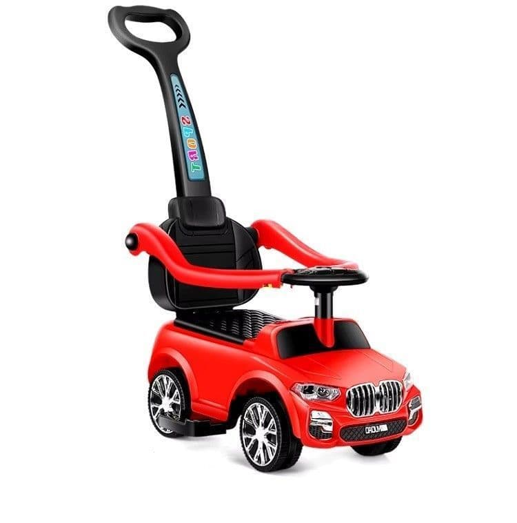 Correpasillos BMW Clasico Empuje Manual Luces y Sonidos Rojo