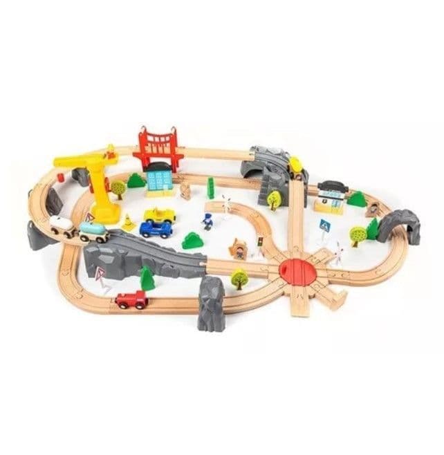 Juego Madera Circuito Pistas Ferrocarril