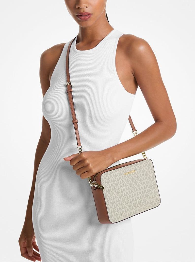 Crossbody Michael Kors Jet Set signature logo Crema
