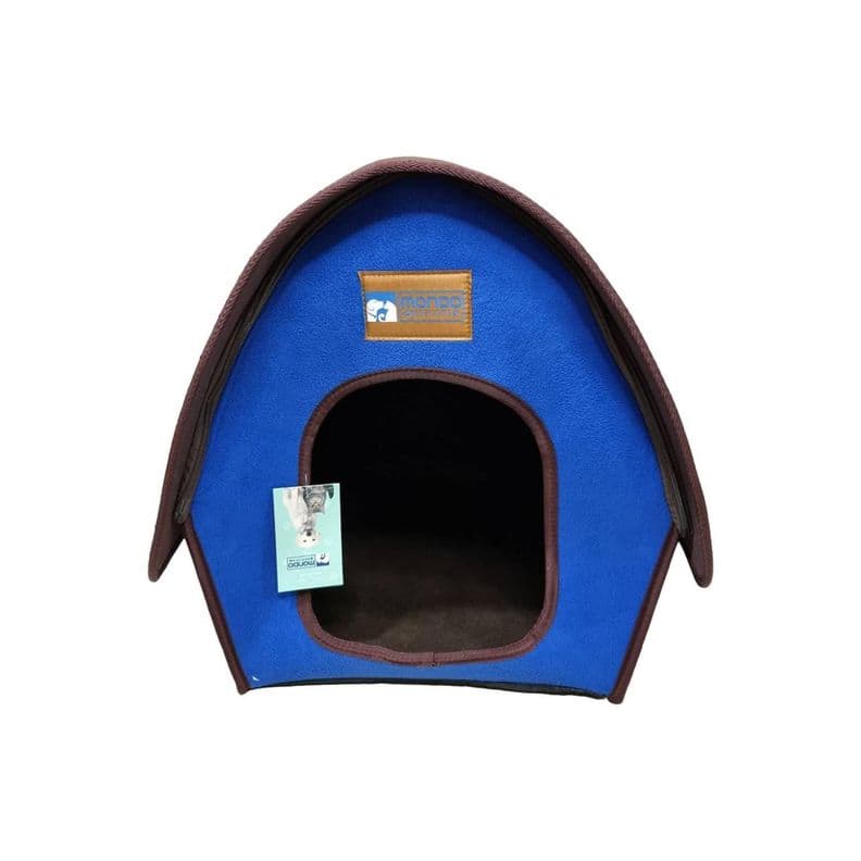 Casa Cama Pequena Comoda Plegable Para Perros Y Gatos Azul