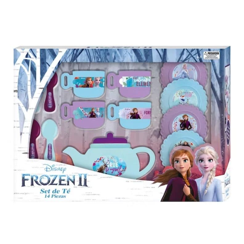 Juguete Set De Te 14 Piezas Frozen Infantil Celeste