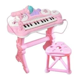 Juguete Teclado Piano Musical Con Microfono Rosado Infantil