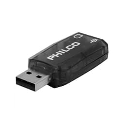 Tarjeta De Sonido USB Adaptador De Audio AU100 Negro