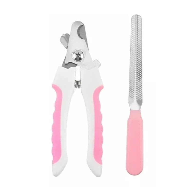 Kit Cortaunas Y Limas Para Perros Y Gatos Mascotas Rosado