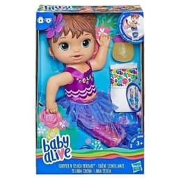 Juguete Muneca Sirena Castana Infantil Baby Alive Morado