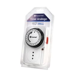 Timer Analogo 2000W Temporizador 24 Horas Blanco