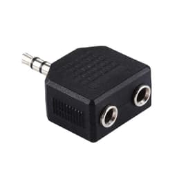 Adaptador De Audio 2 En 1 2 Hembras 3.5mm Negro