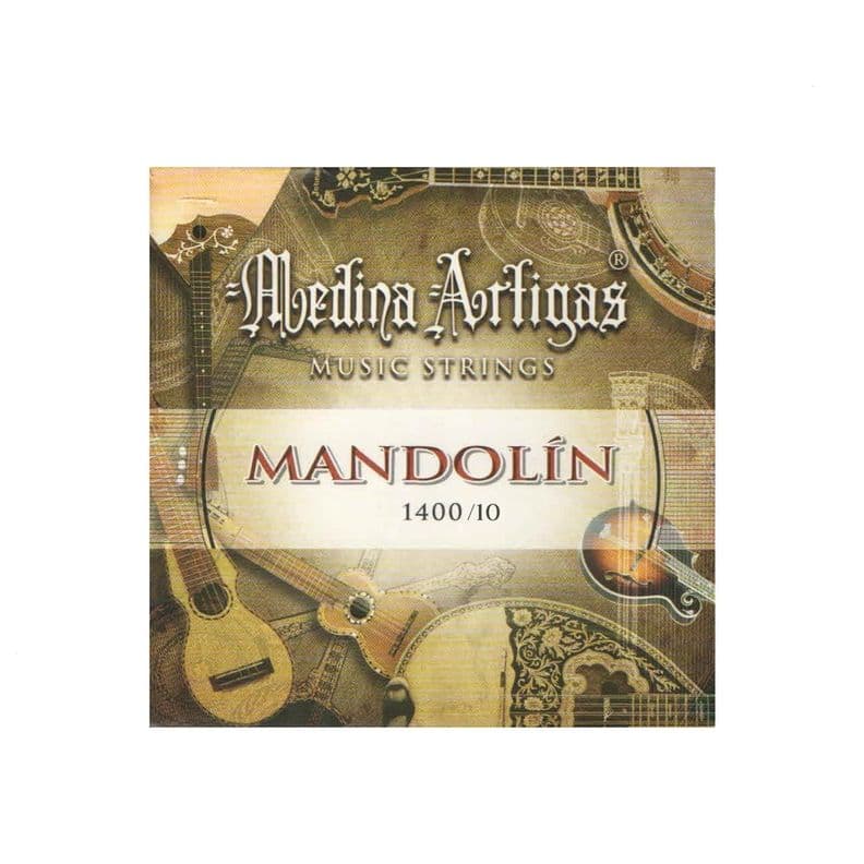 Medina Artigas 1400 10 Set de Cuerdas para Mandolina de 10 Cuerdas Plata