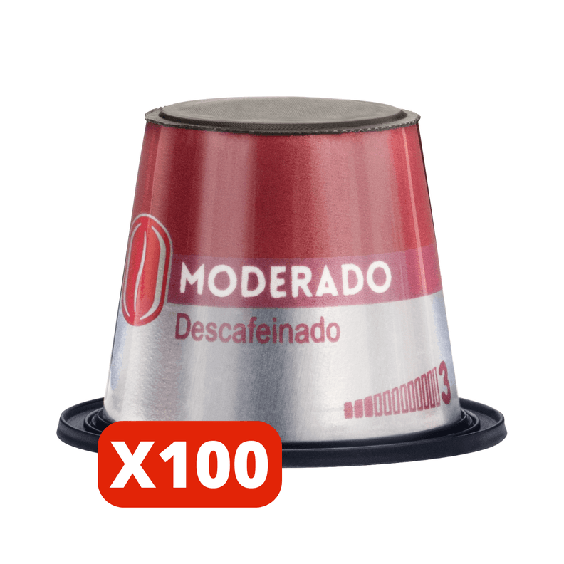 Cafe Moderado Descafeinado 100 capsulas compatibles con Nespresso