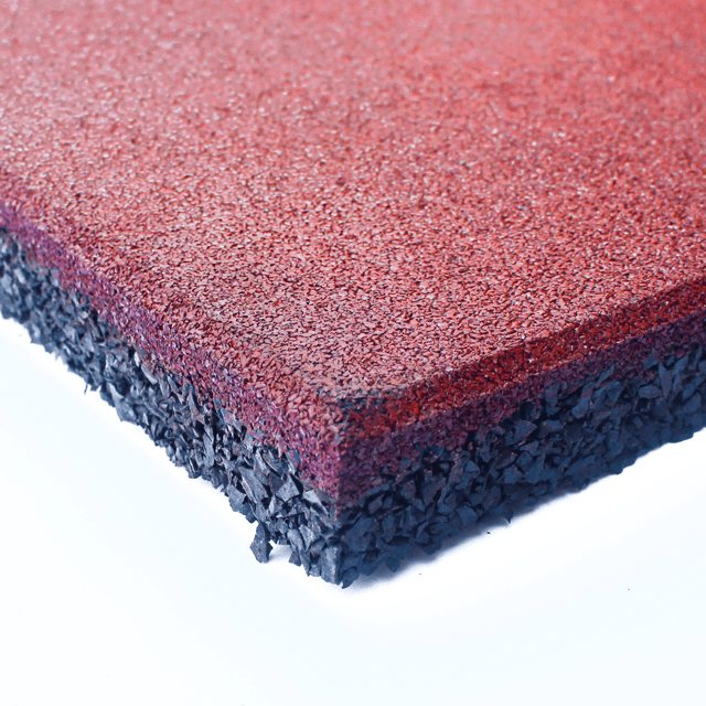 Pastelon de caucho 50cmx50cmx25 mm terracota QRubber