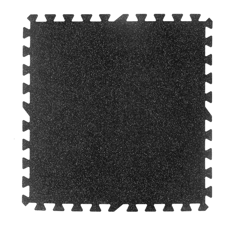 Plancha EPDM 1x1mt 5mm gris tipo puzzle para gym Qrubber