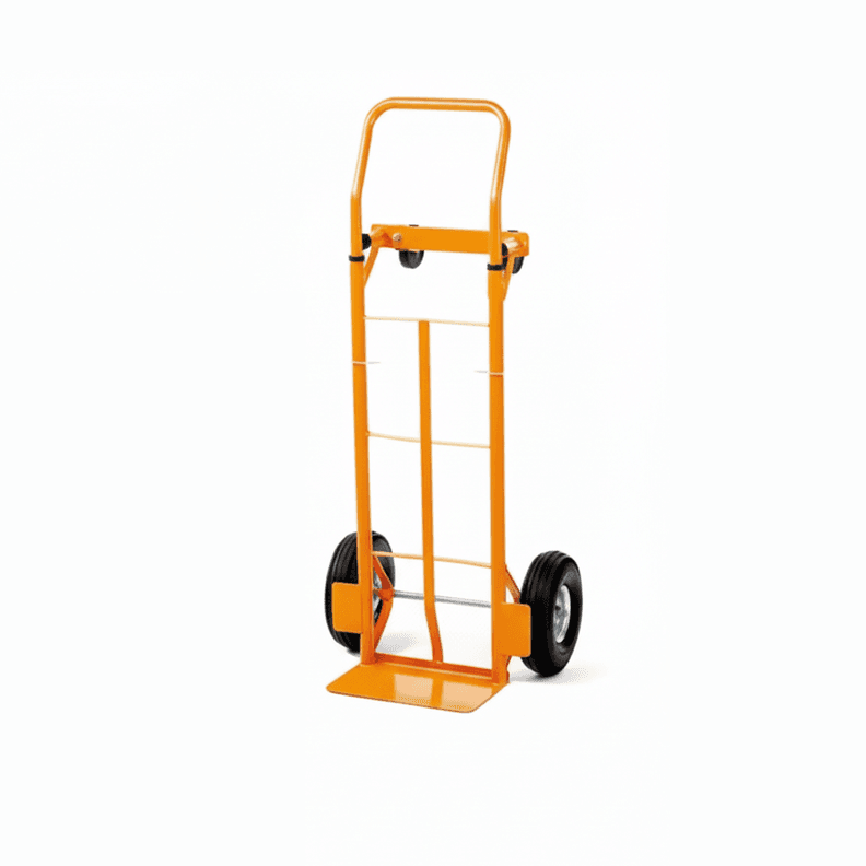 Carro de carga tipo yegua 2 en 1. Cap 200kg 4 ruedas QRubber Amarillo