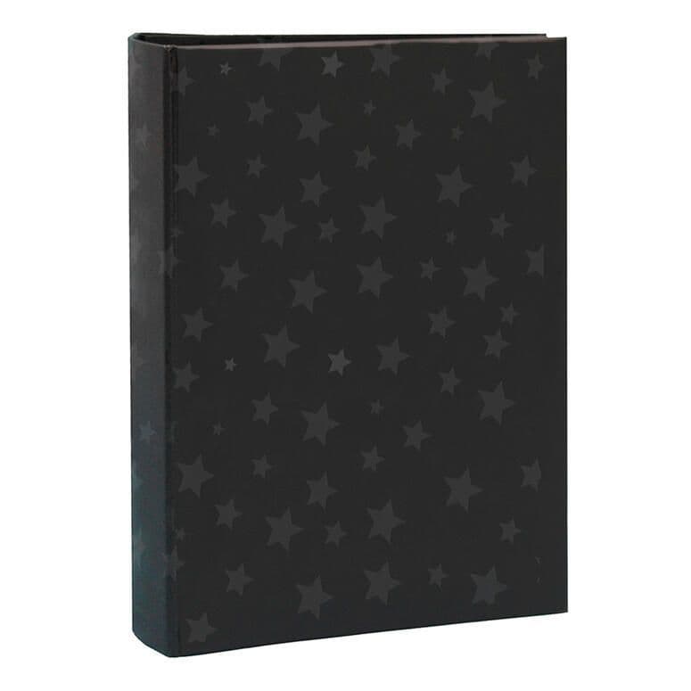 Album hojas negras papel estrella. para ensobrar 13x18 cm / 200F Negro