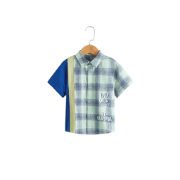 Camisa Casual Multicolor para Ninos - Talla 3 anos Azul Electrico