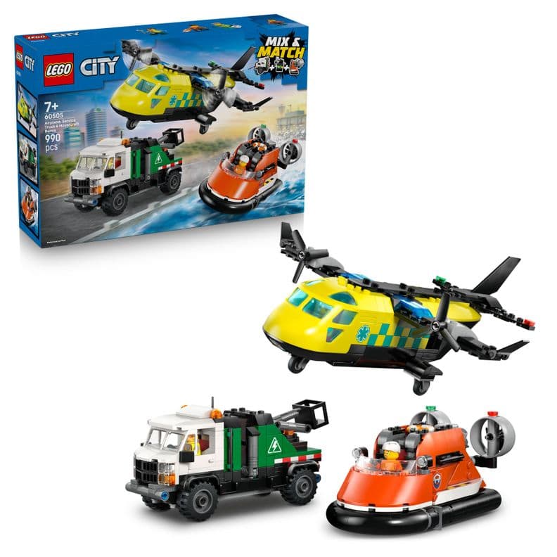 LEGO 60505 REMIX: AVION, CAMION TECNICO Y AERODESLIZADOR