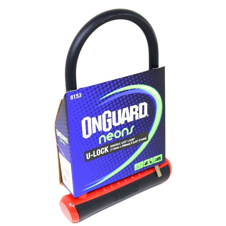 Candado OnGuard Llave U-Lock NS 115X230mm Rojo