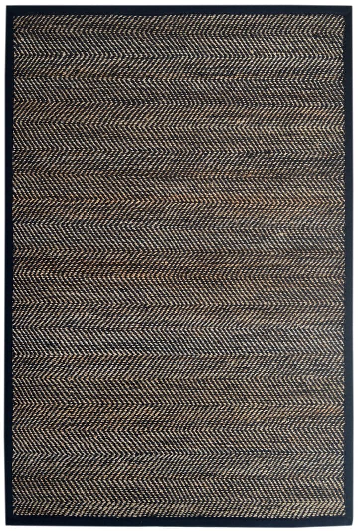 Alfombra Yute Jammu 200 x 300 cm Negro