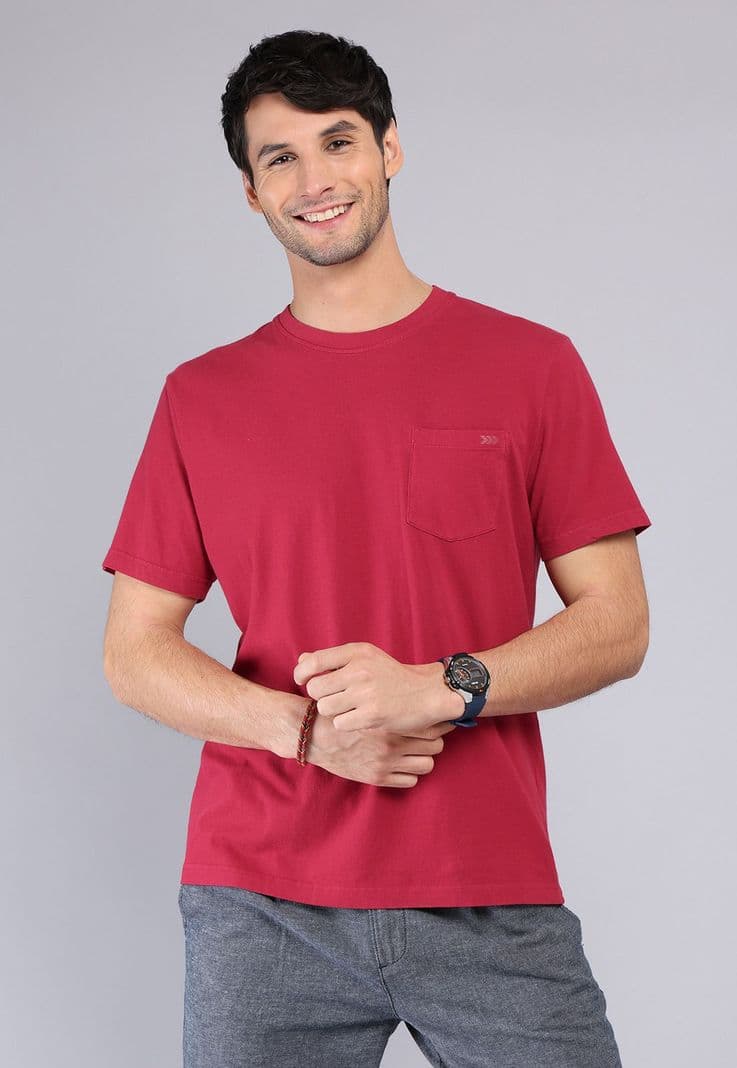 Polera Cuello Redondo Stone Wash Arrow PO32016RO Rojo S