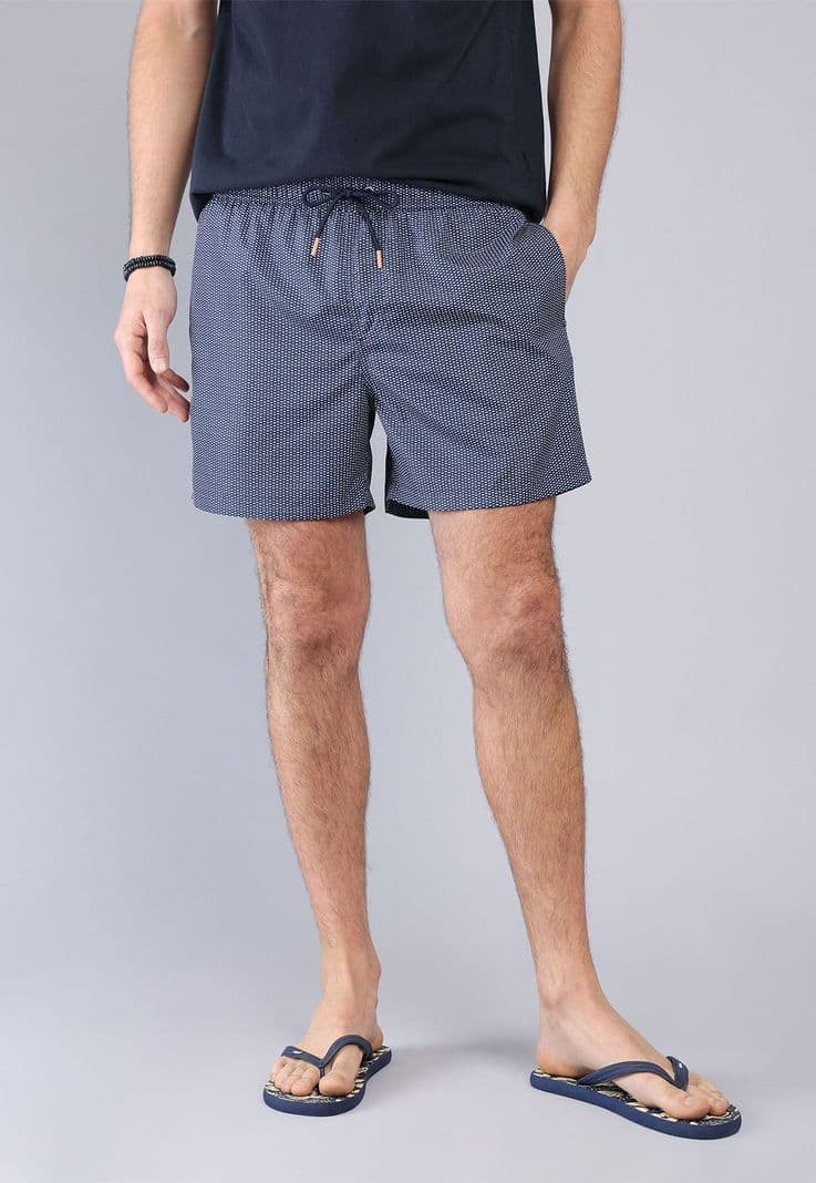 Short De Bano Print Arrow SH32002NB Azul Marino S