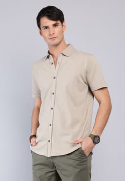 Polera Abotonada Spandex Arrow Beige Natural S