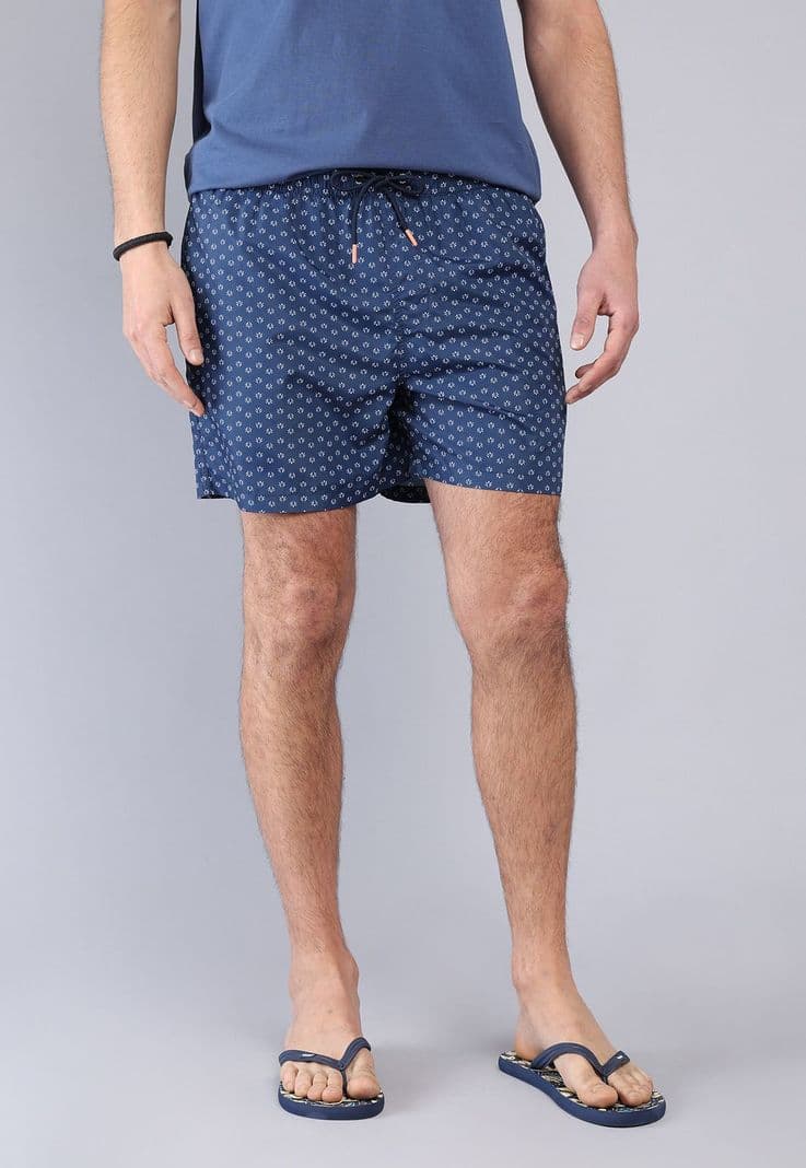 Short De Bano Print Arrow SH32003NB Azul Marino L